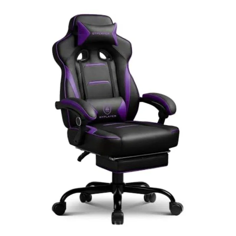 Sedia Gaming GTPLAYER Ergonomica Poggiapiedi 180 kg Lilac - immagine 1