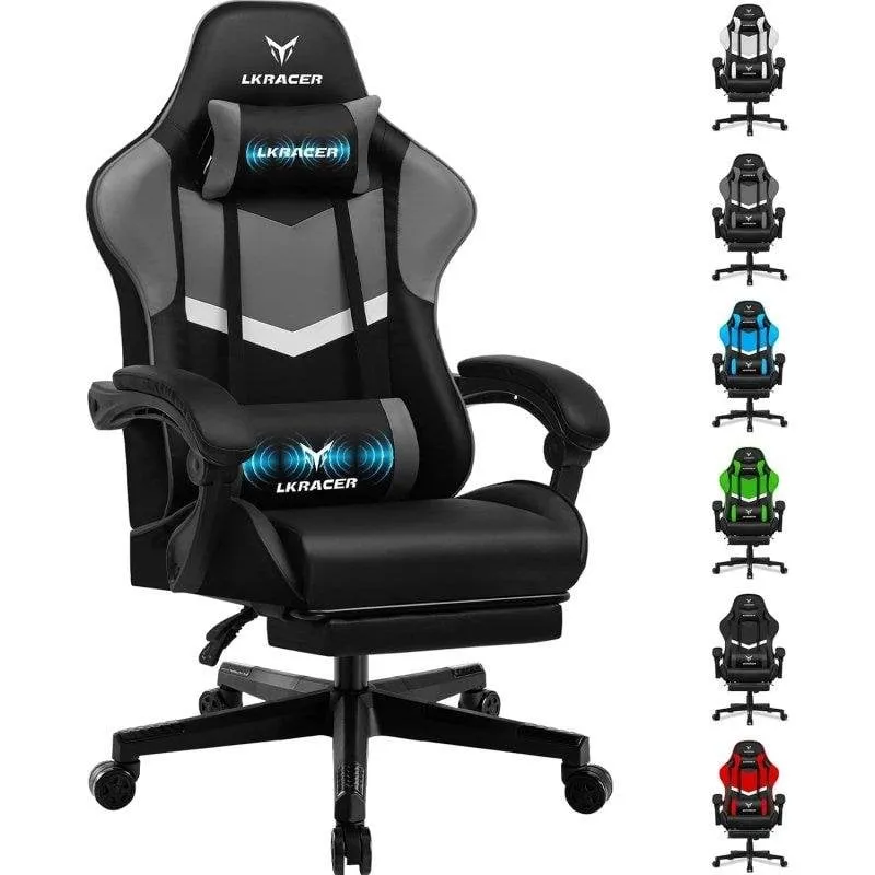 Sedia Gaming GTPLAYER con Poggiapiedi Supporto Lombare Regolabile 150kg - immagine 1
