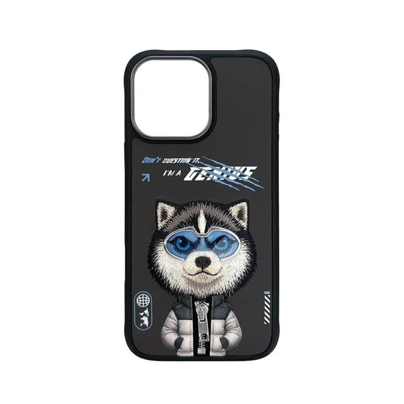 Cover Nimmy Friends Husky Ricamata 3D per iPhone 16 Pro - immagine 1