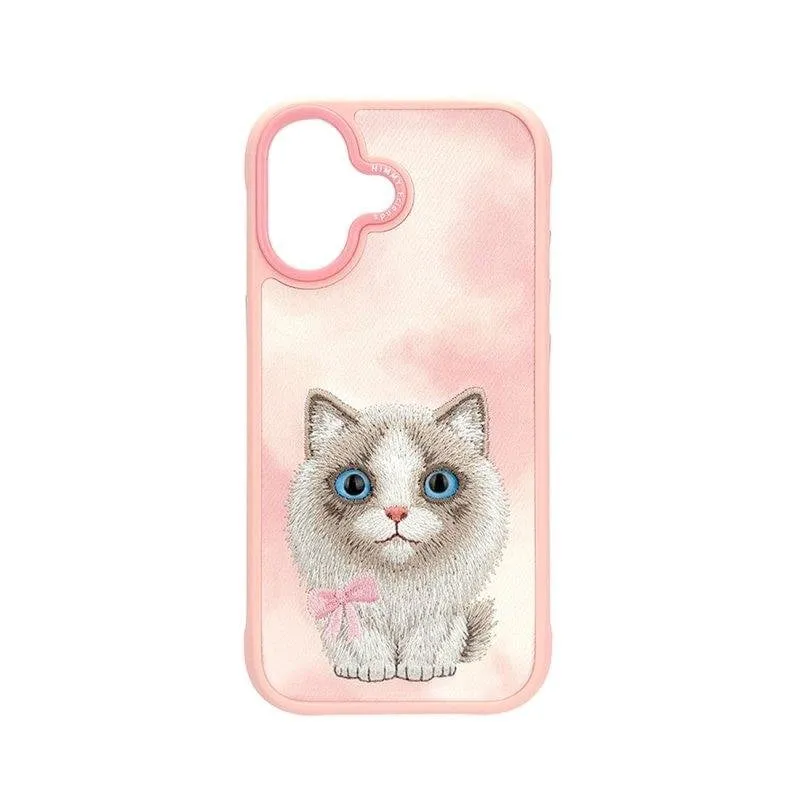 Nimmy Friends Cover 3D Ricamata Rosa Ragdoll per iPhone 17 - immagine 1
