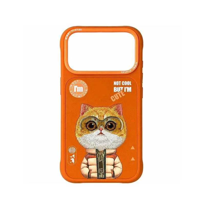 Cover Nimmy Friends Orange Golden Shaded Ricamata 3D per iPhone 17 Pro Max - immagine 1