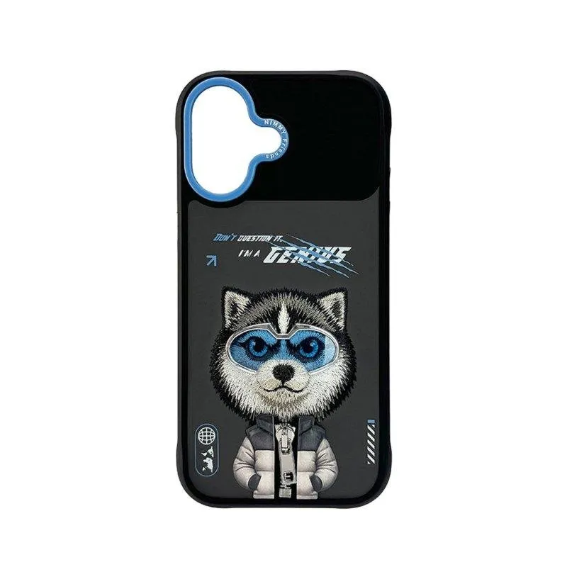 Cover Nimmy Friends Husky Ricamata 3D per iPhone 16 - immagine 1