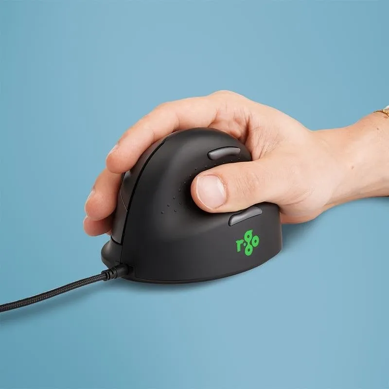 Mouse R-Go Tools RGOHBRSWDBL cablato 2400 DPI nero ergonomico destro - immagine 1