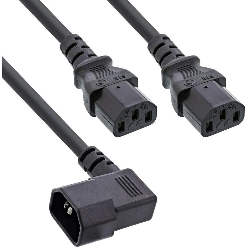 Cavo di alimentazione a Y InLine 16633A con connettore IEC-C13 inclinato - immagine 1