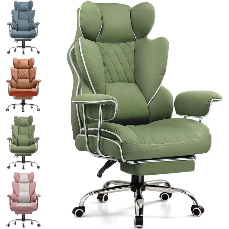 Sedia Gaming GTPLAYER Verde Supporto Lombare Molle Poggiapiedi 180kg - immagine 1