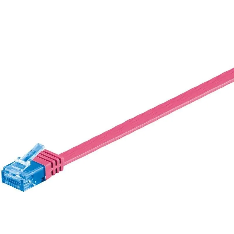 Cavo di rete Goobay CAT6a RJ-45 0,5 m Magenta - immagine 1