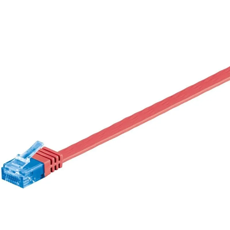 Cavo di rete Goobay CAT6a U/UTP 1 m Rosso con RJ-45 - immagine 1