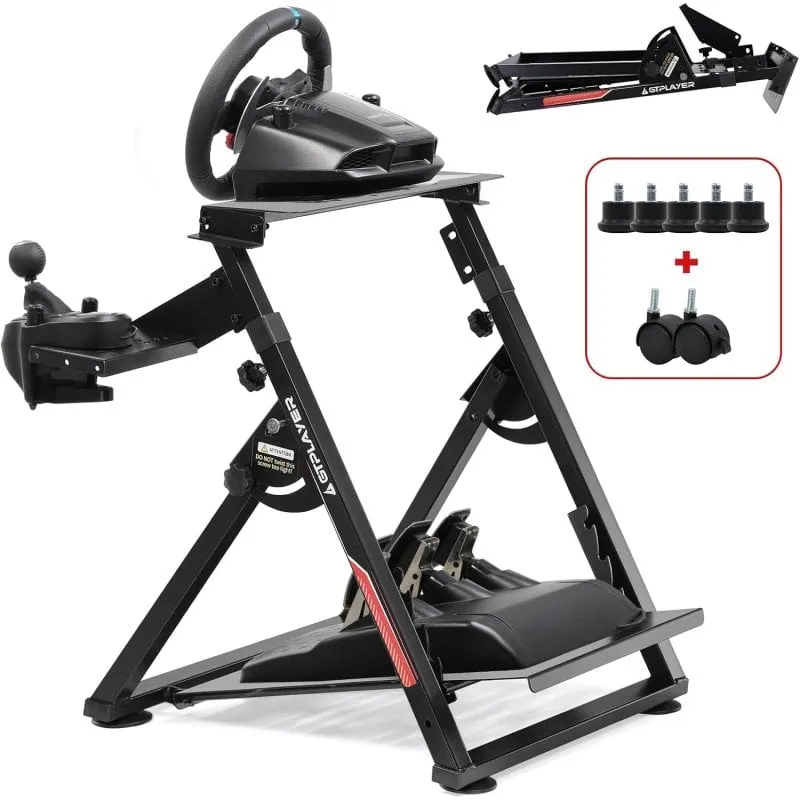 Supporto volante GTPLAYER Pro Nero Rosso inclinabile V1 V2 - immagine 1