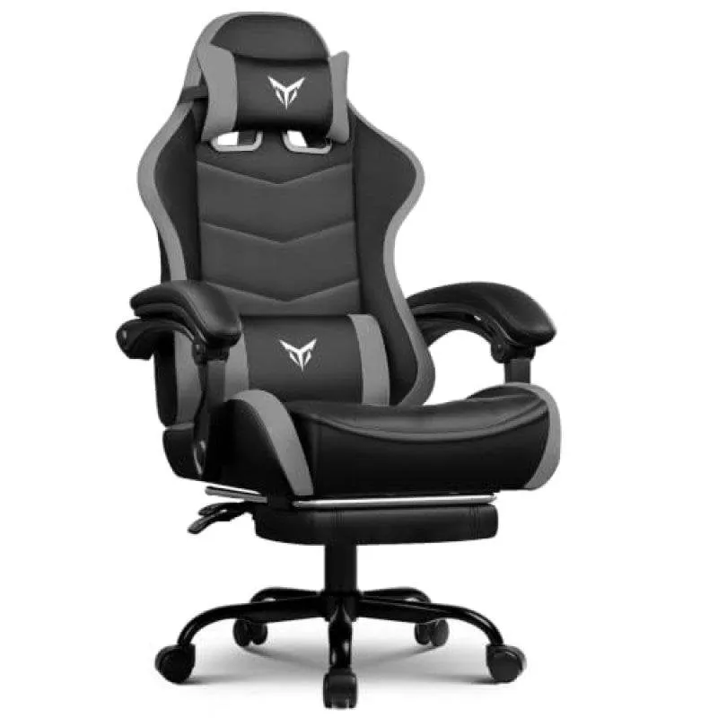 Sedia Gaming GTPLAYER con supporto lombare e poggiapiedi, rivestimento PU - immagine 1