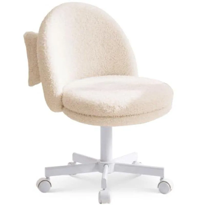 Sedia da ufficio GTPLAYER Vanity Chair bianca senza braccioli altezza regolabile ruote - immagine 1