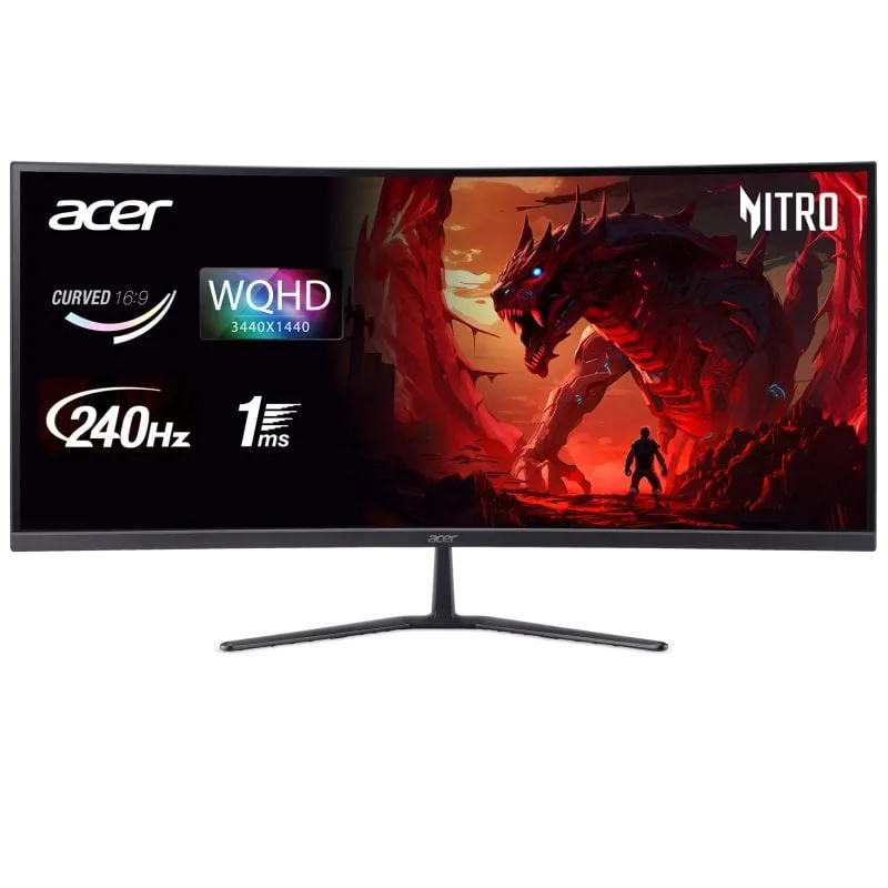 Monitor PC Acer Nitro ED340CUR 34" UltraWide Quad HD 240Hz VA Curvo FreeSync HDR10 5ms - immagine 1