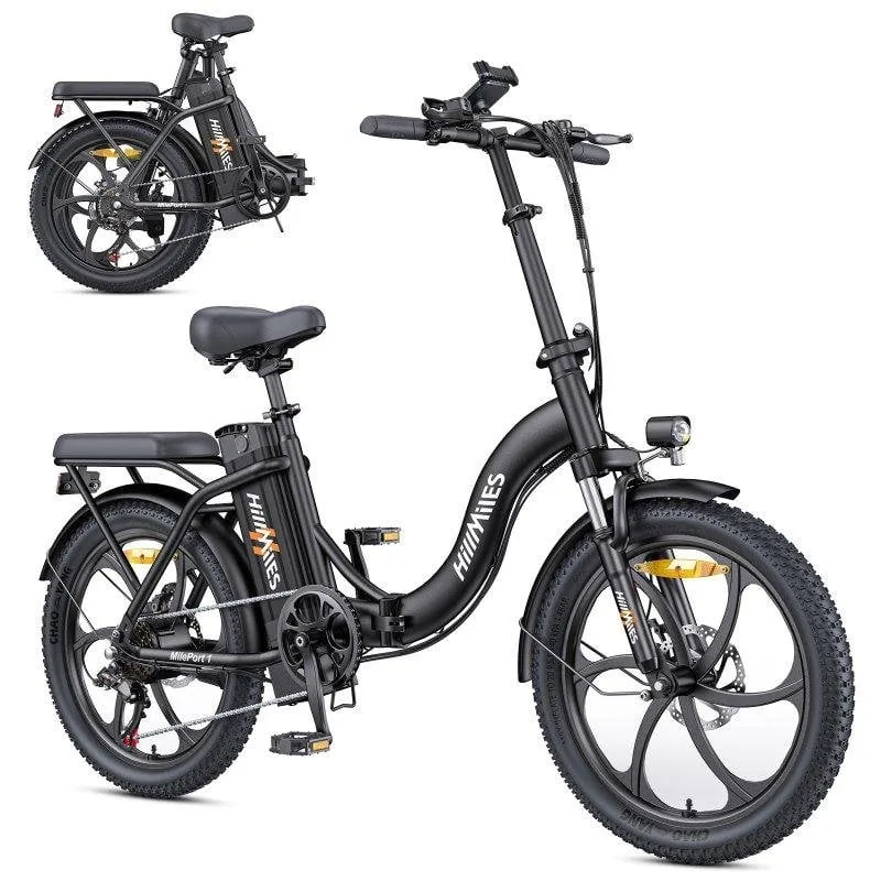 Bicicletta elettrica pieghevole HillMiles MilePort 1 250W pneumatici Fat 20" 7 velocità - immagine 1