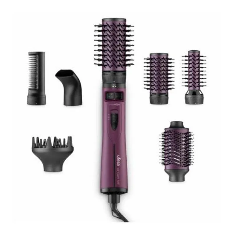 Spazzola Modellante Ufesa GlamSpin 1200W Ceramica 2 Temperature 7 Accessori Viola/Nero - immagine 1