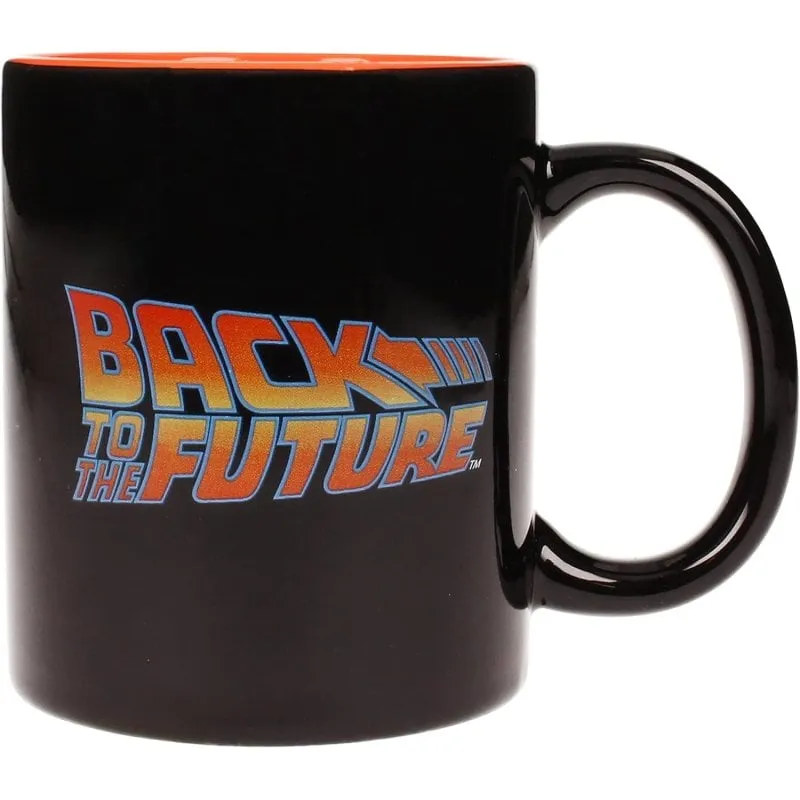 Tazza Ceramica Back To The Future 320 ml Nera Logo - immagine 1