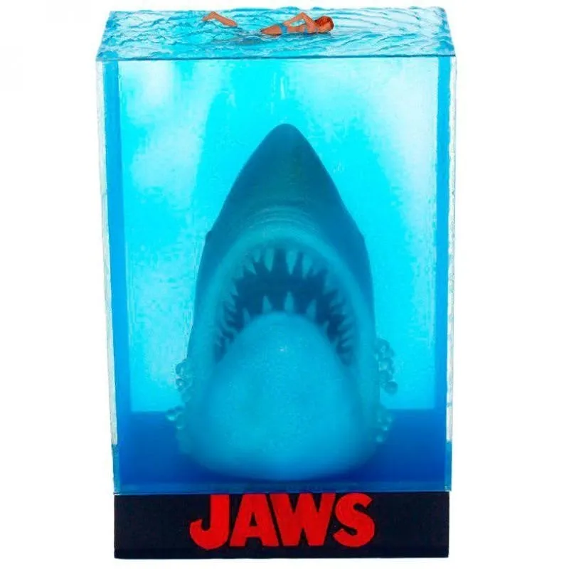 Figura Squalo Diorama 3D 28 cm Metacrilato Base Nome Film - immagine 1