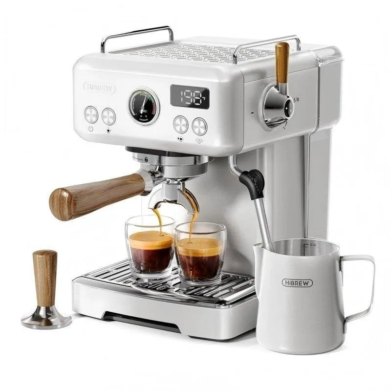 Macchina da caffè espresso semi-automatica HiBREW H10plus 1,8L 20 bar 1230W inox - immagine 1