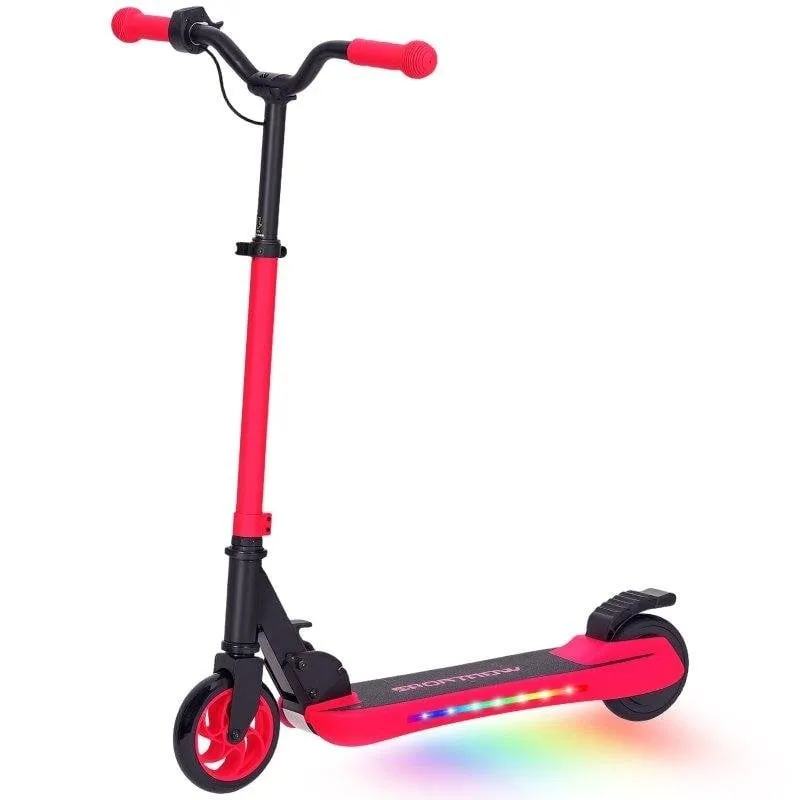 Monopattino elettrico Welltin 120W 10km/h Autonomia 6km LED Rosso Pieghevole - immagine 1