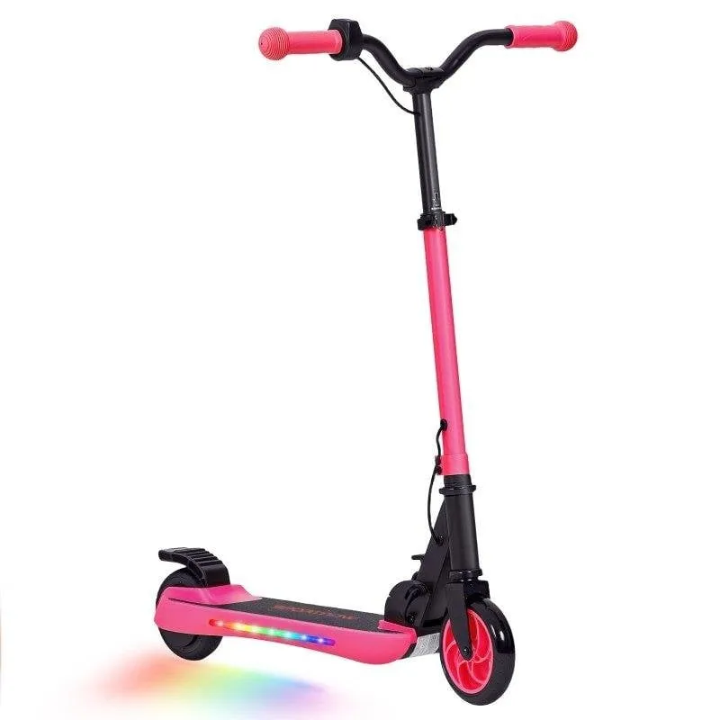 Monopattino elettrico Welltin 120W autonomia 6km LED pieghevole rosa 5,5" ruote - immagine 1