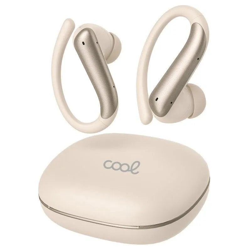 Auricolari COOL Gym Bluetooth Wireless ANC ENC Sportivi Beige - immagine 1