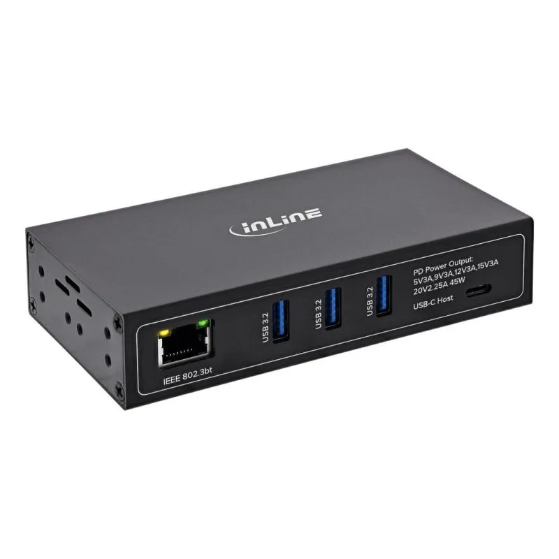 Hub InLine 4 porte 5 Gbps Gigabit Ethernet modello 35396I PoE - immagine 1