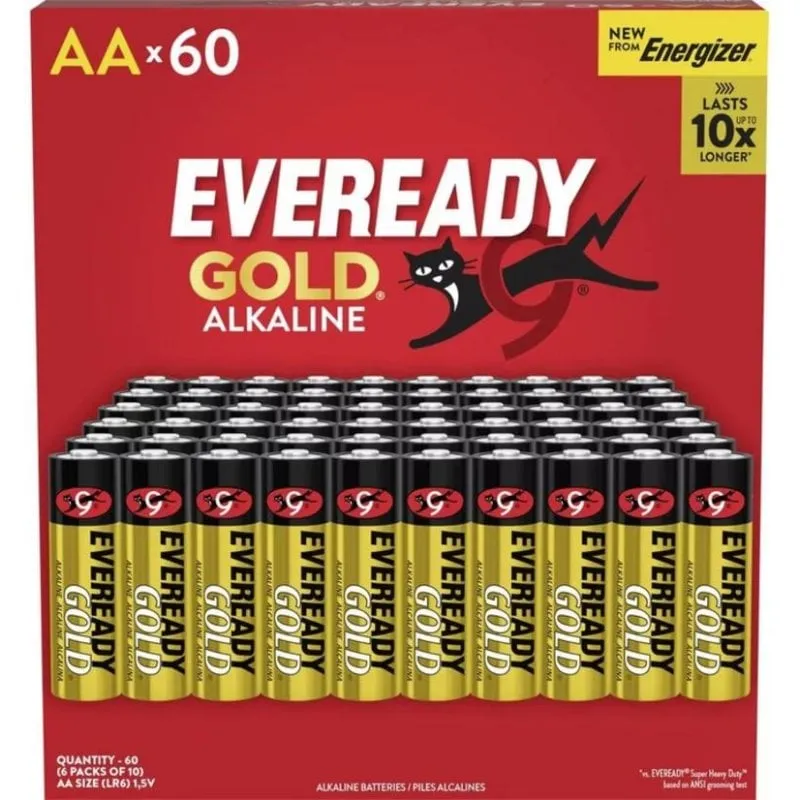 Pila alcalina AA Eveready Gold 60 pezzi - immagine 1