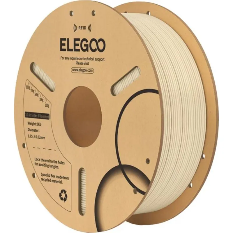 Filamento PLA Elegoo Beige 1,75 mm Ecologico 1000 g - immagine 1