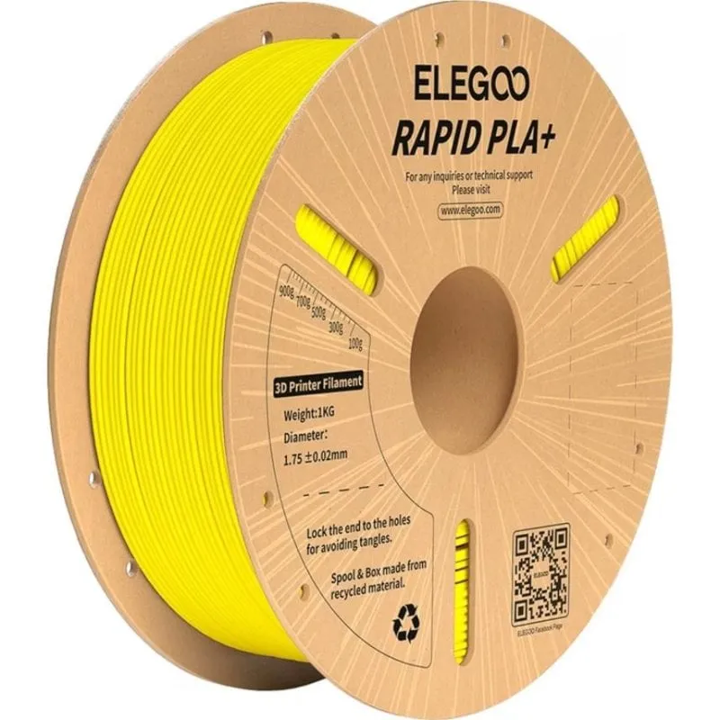 Filamento PLA Elegoo 50.203.0121 Giallo 1,75 mm CO₂ ridotto 1 kg - immagine 1