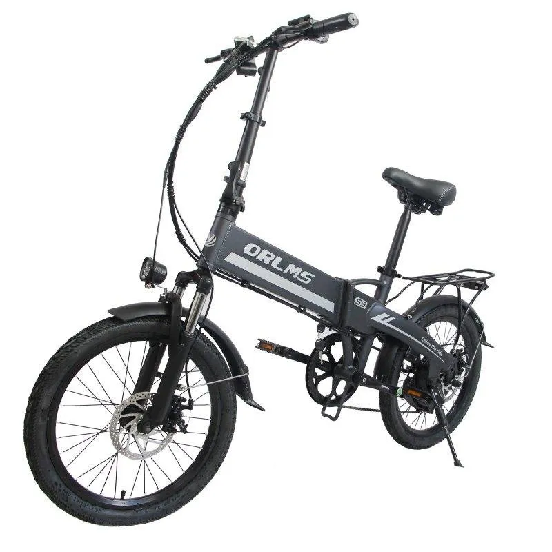 Bicicletta elettrica ORLMS S9F 500W 48V 13Ah Grigia 20x4.0 Shimano - immagine 1