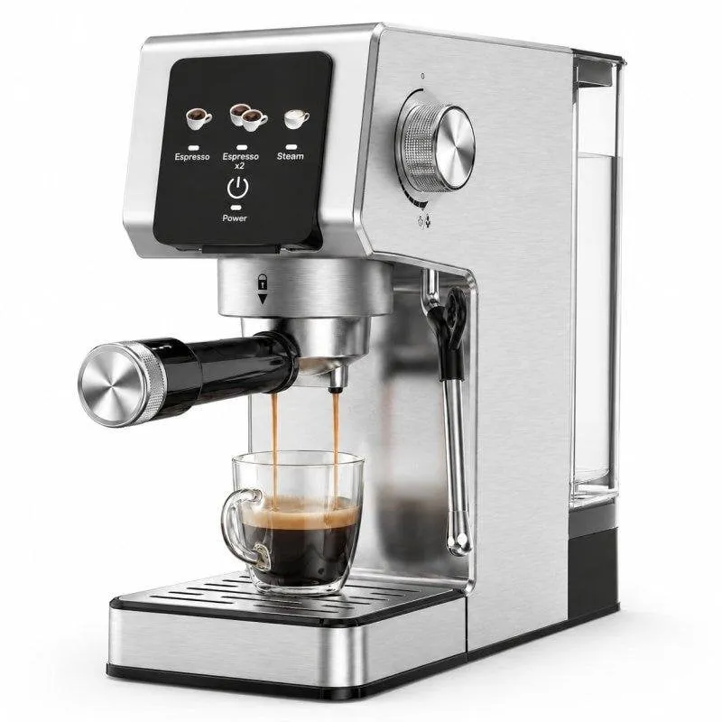 Macchina da caffè espresso semiautomatica Gvatzyl 1,2L 20 bar con vaporizzatore - immagine 1