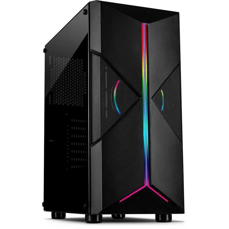Case PC Inter-Tech IT-3306 CAVY Torre ATX NERO Acrilico RGB - immagine 1
