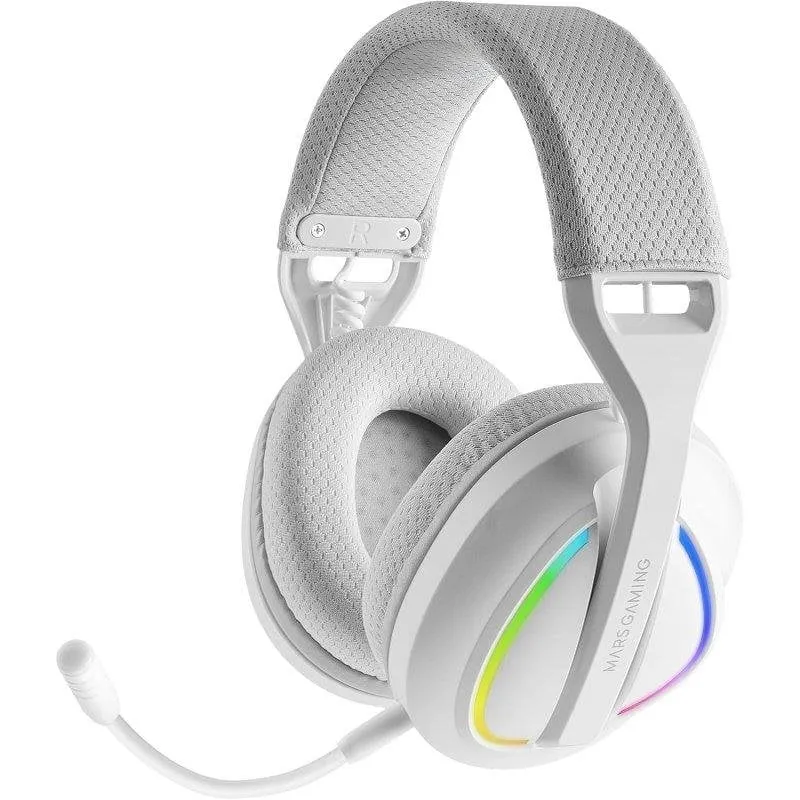Cuffie Mars Gaming MHW-QUASAR wireless Tri-mode Bluetooth Gaming Bianco - immagine 1