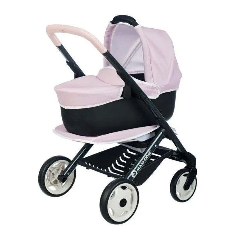 Carrello bambole Smoby 3 in 1 navicella rimovibile rosa 42 cm - immagine 1