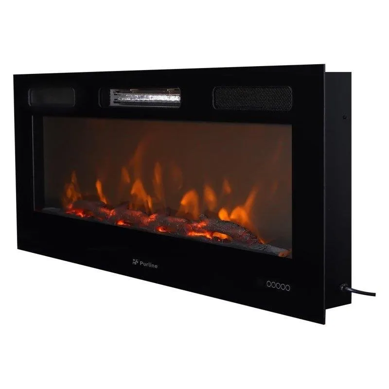 Caminetto Elettrico Panoramico Purline CHE-650 2000W con Telecomando - immagine 1