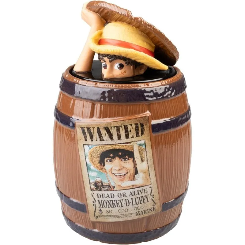 Biscottiera Wanted Monkey D. Luffy One Piece Ufficiale Dipinta a Mano - immagine 1