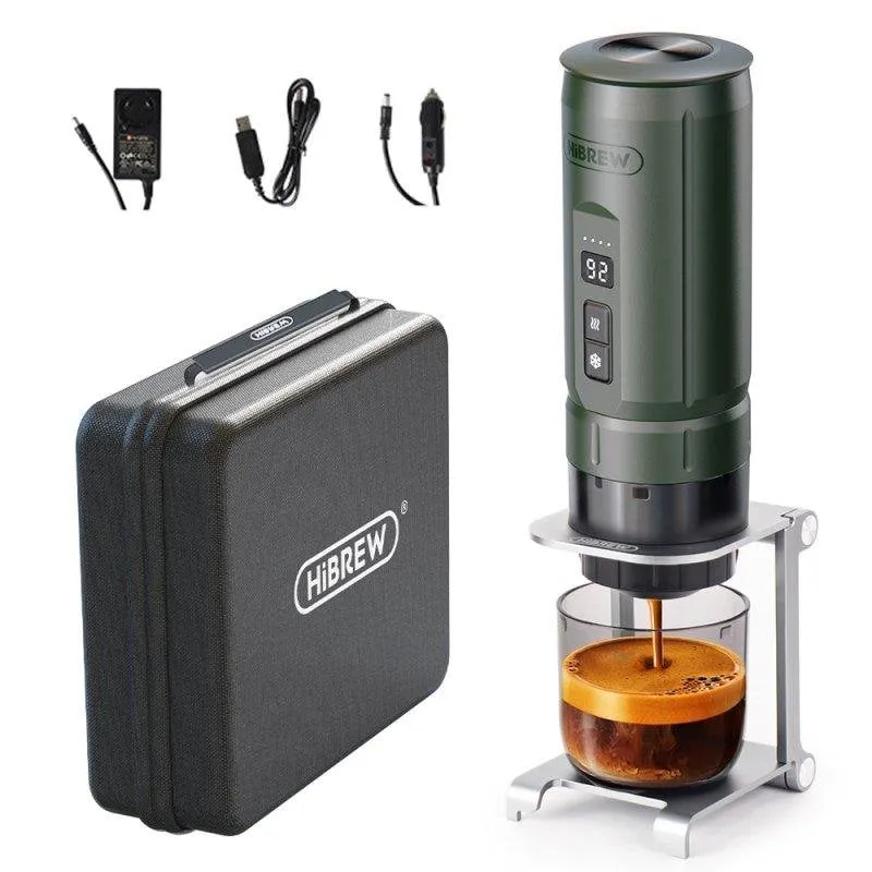 Macchina da caffè portatile HiBREW H4C 120 W 20 bar con batteria rimovibile verde - immagine 1