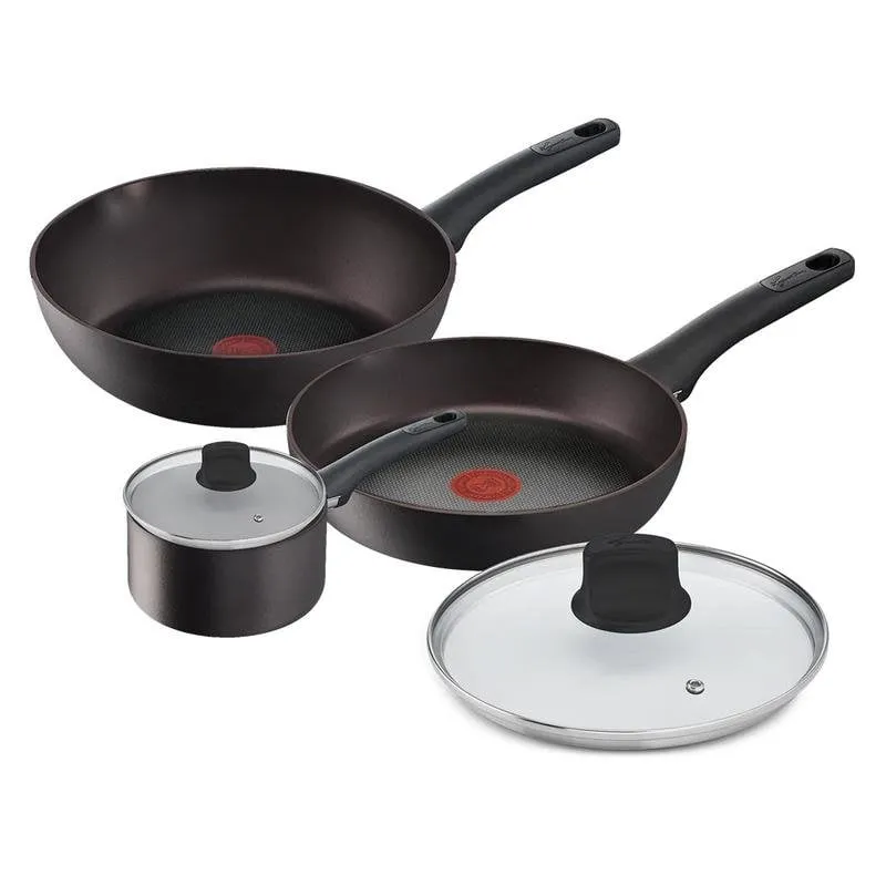Set Lagostina Cucina Eco 5 pezzi alluminio nero titanio - immagine 1