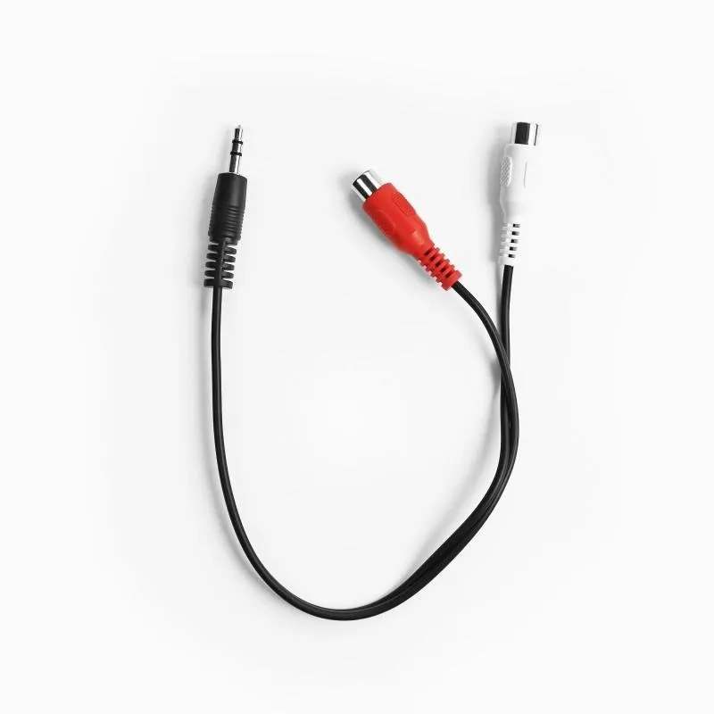 Cavo audio EKON 3,5mm a 2 RCA 0,3 m nero - immagine 1