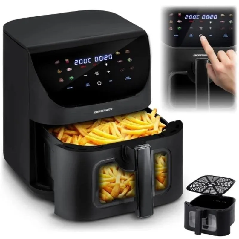 Friggitrice ad Aria Berdsen BD-660 Finestra 8 L 1700 W 12 Programmi Display LED - immagine 1