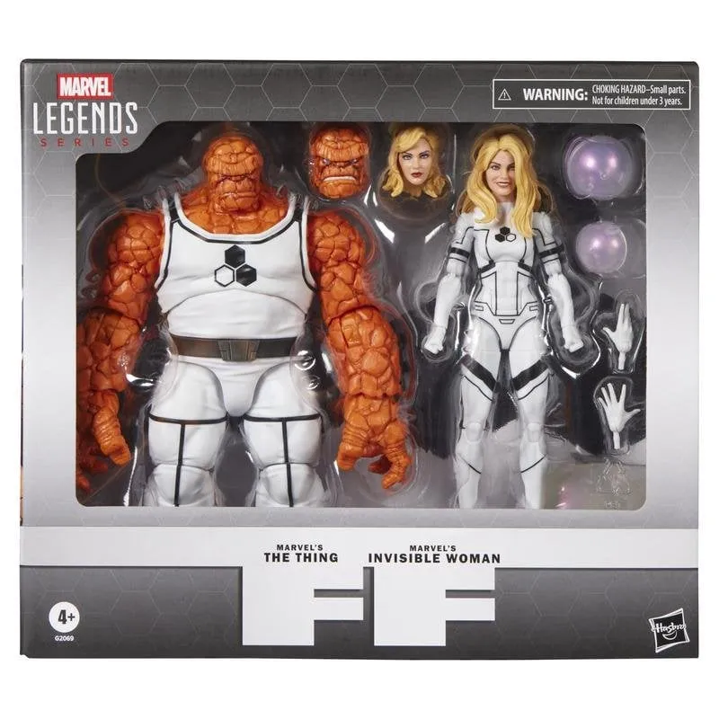 Figura Hasbro Marvel Legends Future Foundation Thing e Invisible Woman 15 cm - immagine 1