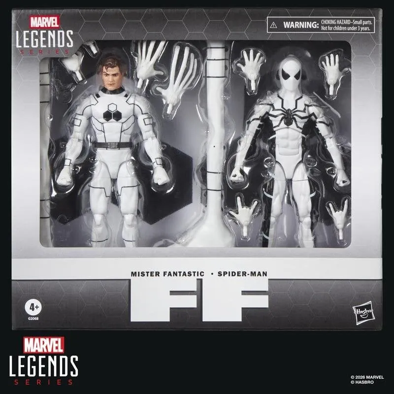 Figura d azione Hasbro Marvel Legends Future Foundation Mister Fantastic e Spider-Man con accessori - immagine 1