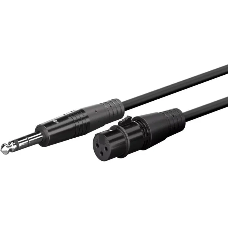 Cable XLR Goobay 10 m Maschio a Maschio Nero - immagine 1