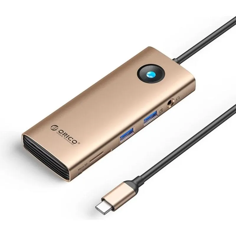 Dock Orico PW11 USB-C 8 porte HDMI 2.0 100W Rosa - immagine 1