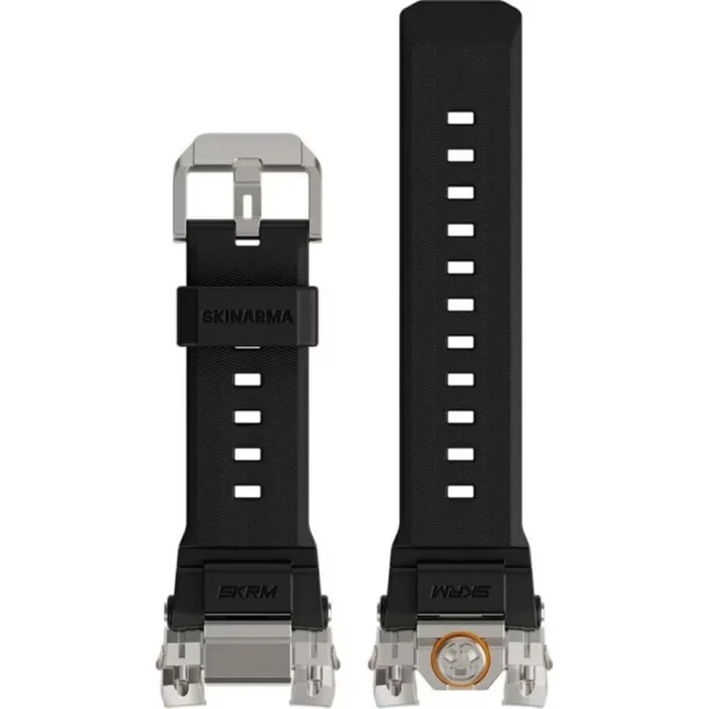 Correa Apple Watch Skinarma Silicone Fibbia Acciaio Inossidabile Taglia Unica Nero - immagine 1