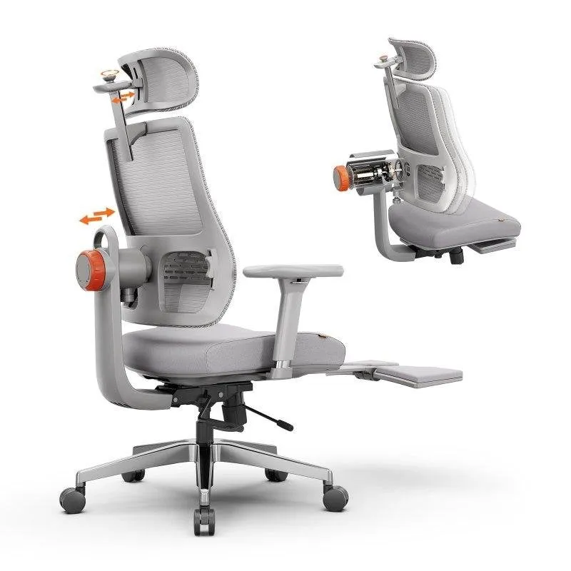 Sedia ergonomica Newtral MagicH-BPro con poggiapiedi e supporto lombare - immagine 1