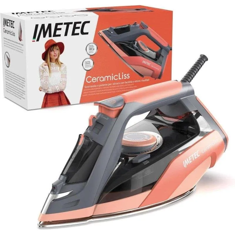Ferro da stiro Imetec Ceramicliss 2400W Piastra Ceramica 180g Anticalcare 4X - immagine 1