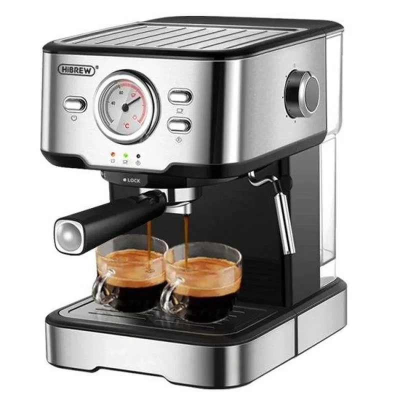 Macchina da caffè espresso semiautomatica HiBREW H5 1,5 L 20 bar con display temperatura - immagine 1