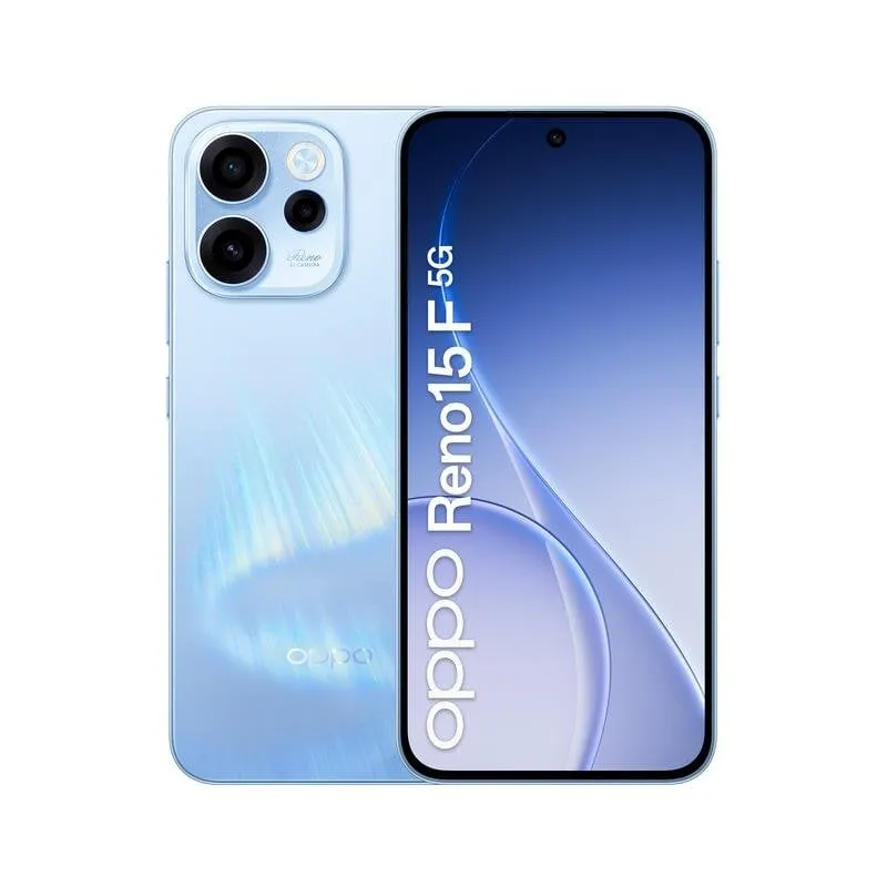 OPPO Reno15 F 5G 8GB 256GB 6,57" Aurora Blu Tripla Fotocamera - immagine 1