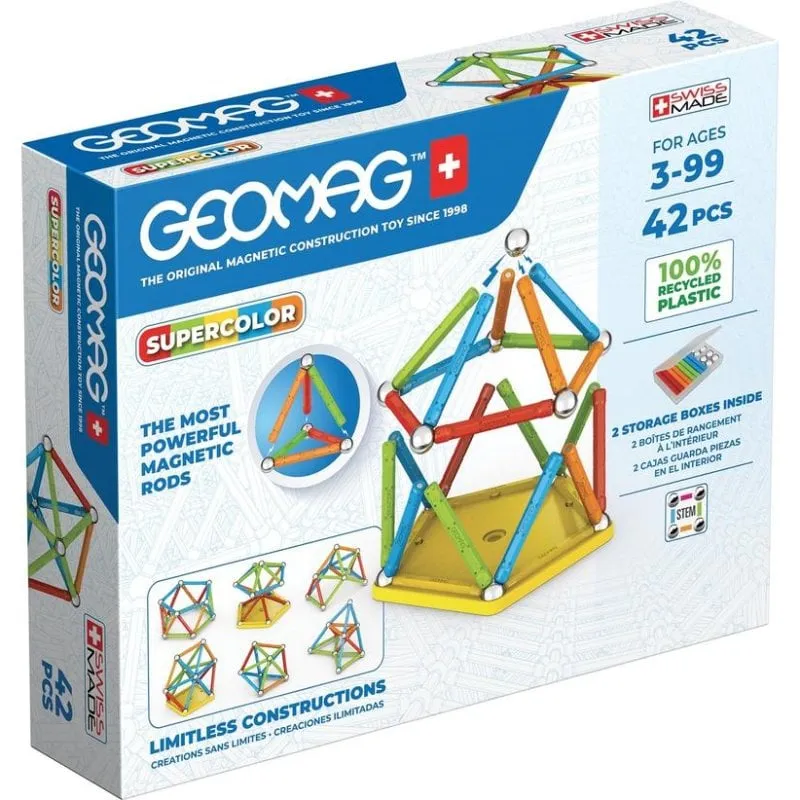 Geomag Super Color Recycled 383 Set di Costruzione Magnetica 42 pezzi - immagine 1