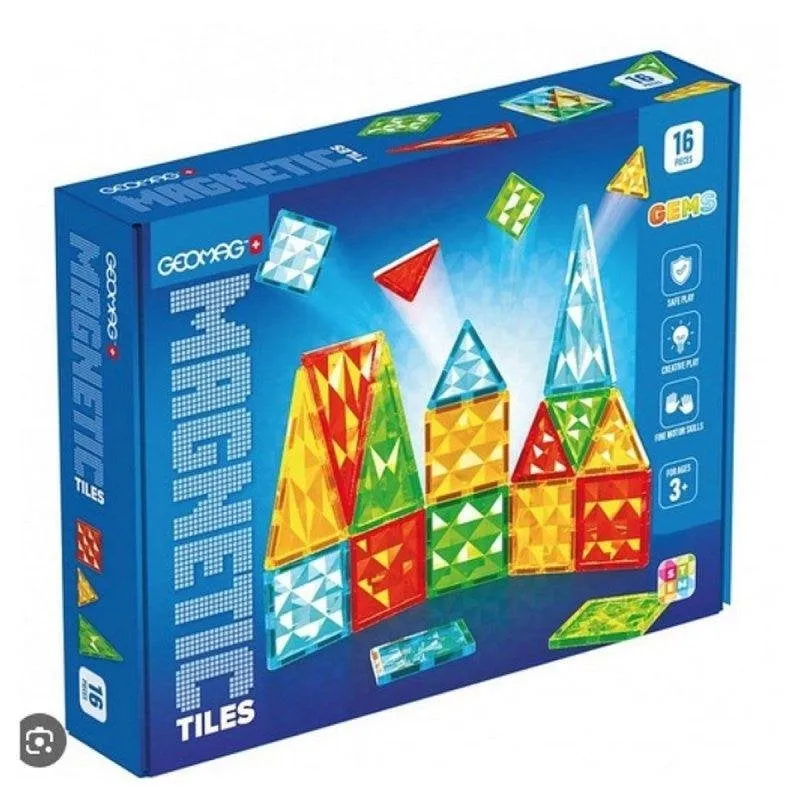 Geomag GM4100 Tiles Gems Set Di Costruzione Magnetico 16 pezzi - immagine 1