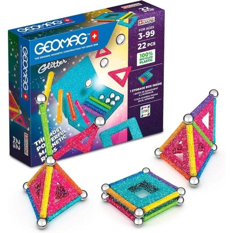 Geomag Ecofriendly Glitter Set Magnetico 22 Pezzi - immagine 1